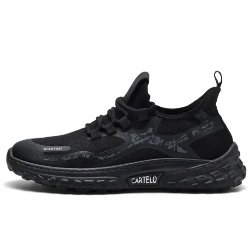 CARTELO Fabric Slip Resistant, Abrasion Resistant, Breathable, Lightweight Mid top Casual Shoes Men's