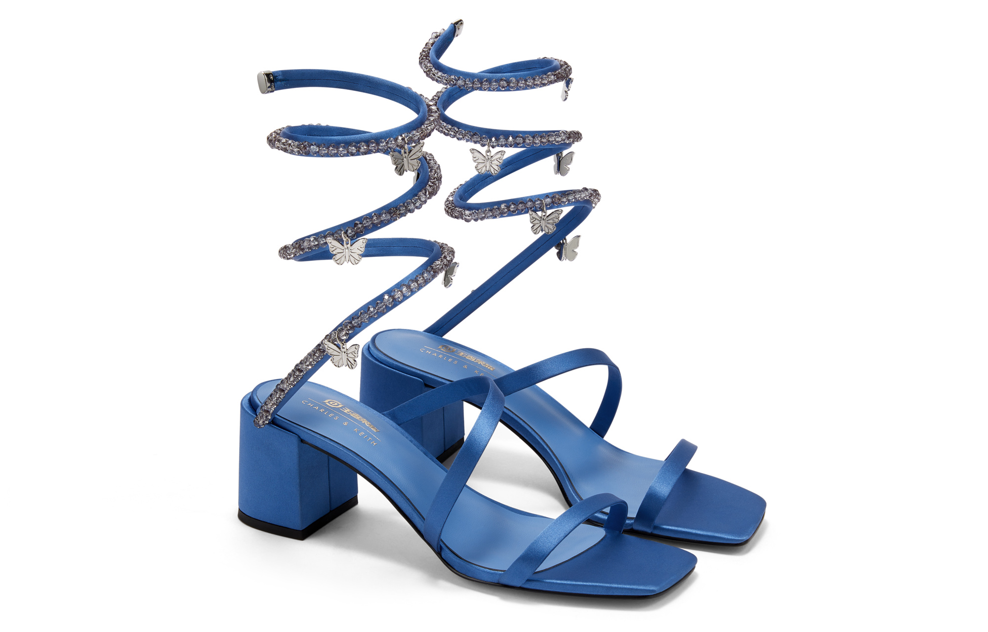 CHARLES&KEITH Honor Of Kings Collaboration Collection PU, Textile One Strap Sandals Women's