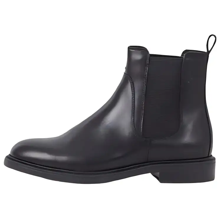 VAGABOND SHOEMAKERS Leather Short Chelsea Boots 3cm Women's Black