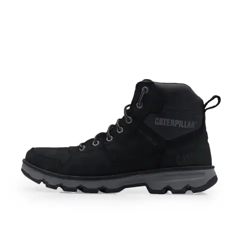 CAT Cow Split Leather Breathable Thermal Slip Resistant Short Outdoor Boots Men's Black