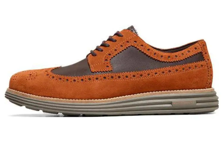 COLE HAAN Blended Material Casual Leather Shoes Men's Dark Brown