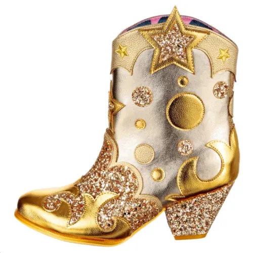 IRREGULAR CHOICE Pu Ankle Boots Unisex Gold
