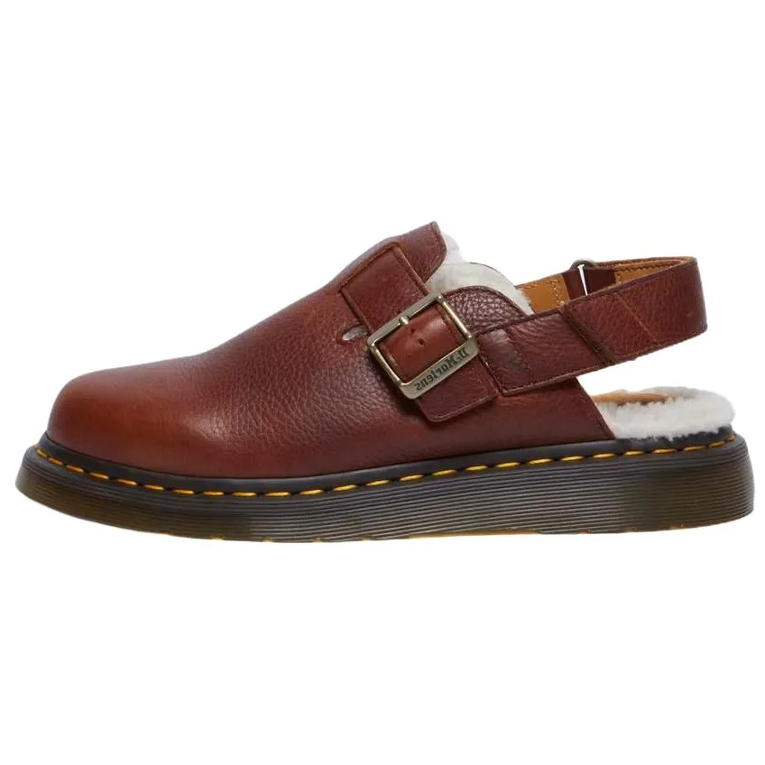 Dr.Martens Jorge 2 Suede Slingback Mule 'Fur Lined - Cashew Brown'