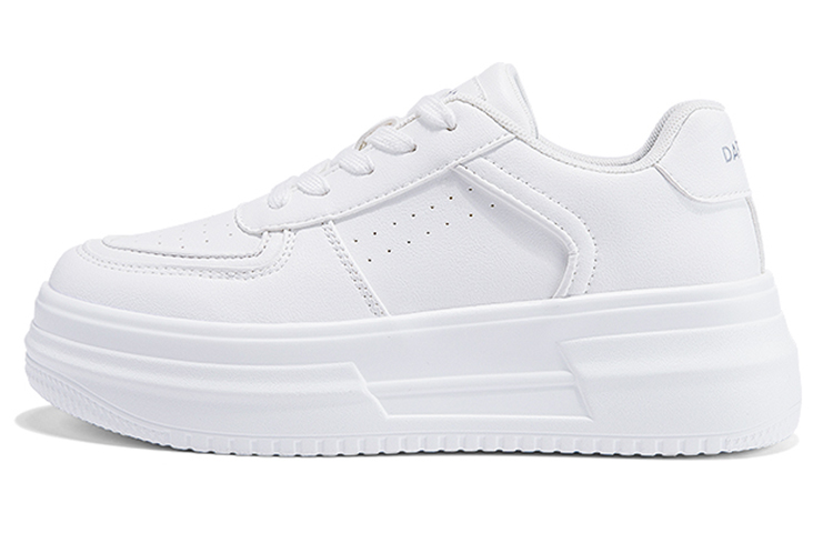 DAPHNE Artificial Leather Stylish Skateboarding Shoes Women's White