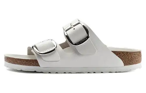 Birkenstock Arizona Big Buckle Slide Slippers Women's White Narrow