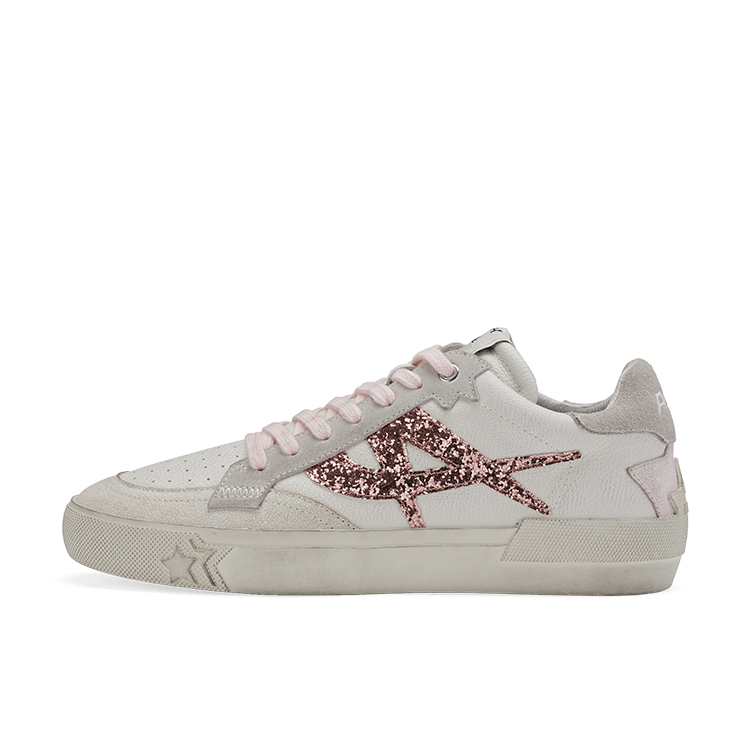 ASH MOONLIGHT Collection Low top Skateboard Shoes Women's White Pink