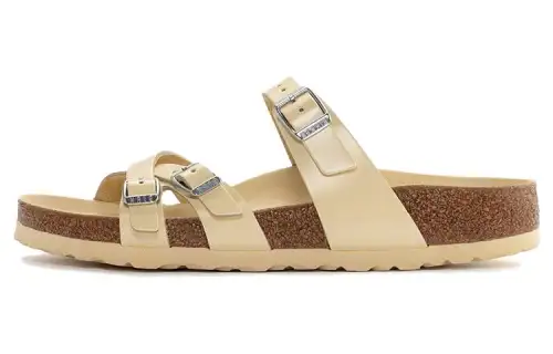 Birkenstock Leather Stylish Sandal Women's Yellow Narrow