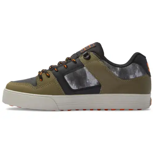 DC Shoes Slip Resistant Abrasion Resistant Low top Skateboard Shoes Men's Black Green