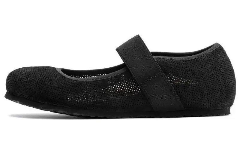 Birkenstock Suede Casual Shoes Women's Black Narrow