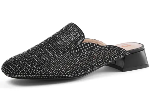 PACO GIL Leather Stylish Sandal Women's Black Gold