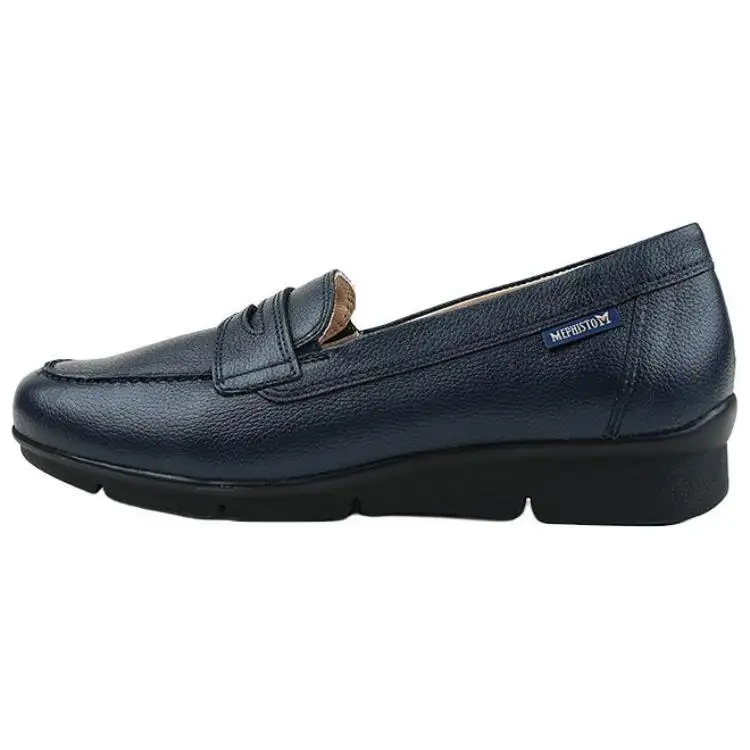 MEPHISTO Loafers Women's Gray Gold/Navy Blue