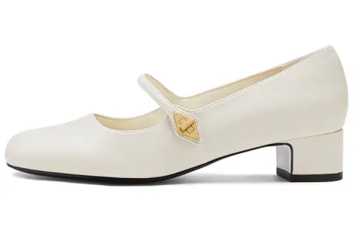 CHARLES&KEITH Pu French Vintage Block Heel Mary Jane Shoes Women's