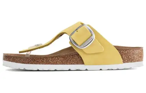 Birkenstock Abrasion Resistant Slip Resistant Flip Flops Women's Yellow Narrow