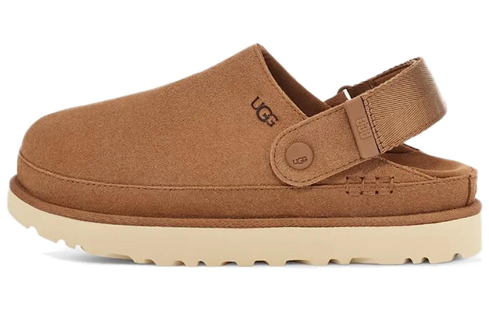 Женские сабо UGG Goldenstar Clog (каштановые)