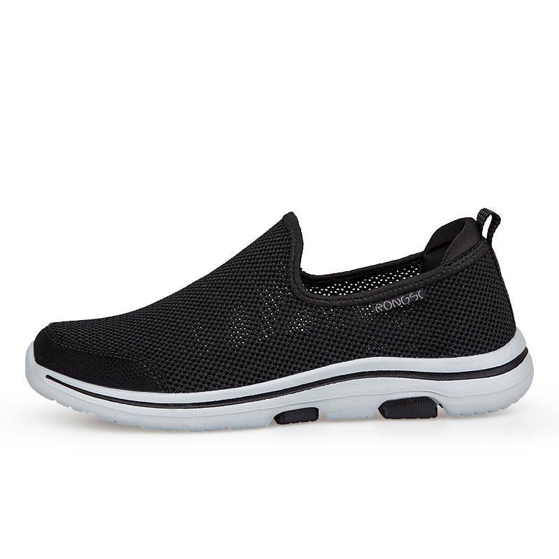 RONGSHI Fabric Slip Resistant, Breathable, Lightweight Low top Casual Shoes Slip on Men’s