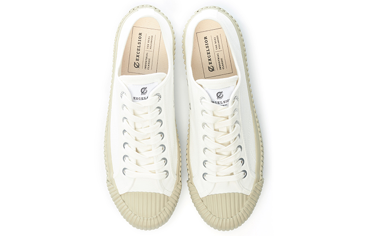 EXCELSIOR Cookie Shoes BOLT LO Classic Platform Anti-Slip Wear-Resistant Low-Top Canvas Shoes Unisex Gray Green