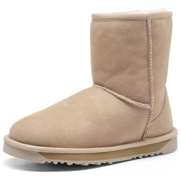 TASMAN AUS Sheepskin Thermal Shearling Fleece Lined Comfortable Classic Crew Snow Boots 2cm Unisex