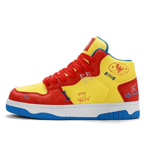 The Simpsons Skateboard Shoes Unisex High Top China Red/Knight Black