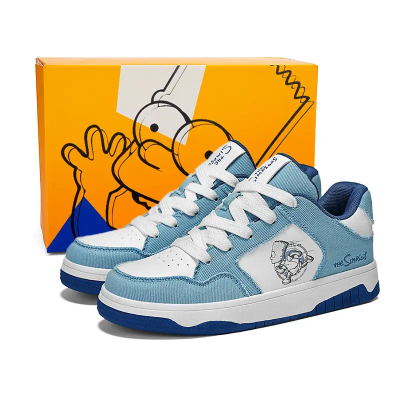The Simpsons Slip Resistant Cushioning Abrasion Resistant Breathable Low top Skateboard Shoes Unisex