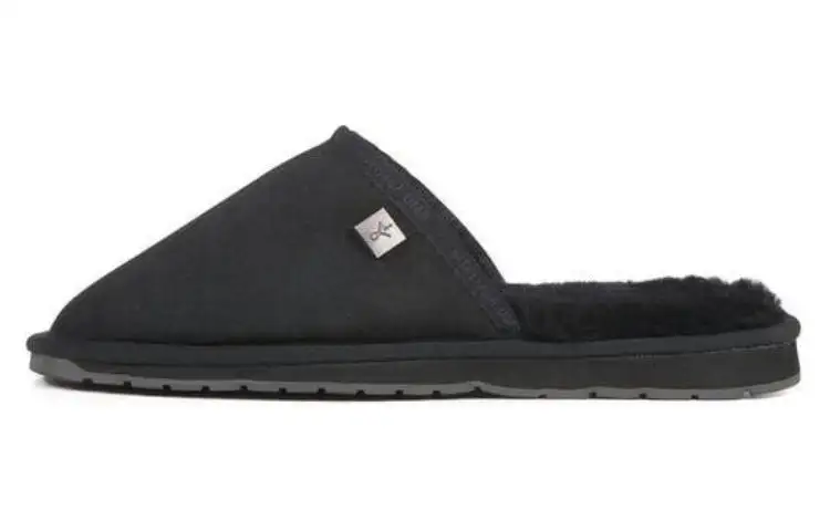 EMU Australia Leather Closed Toe Slippers Women's Black