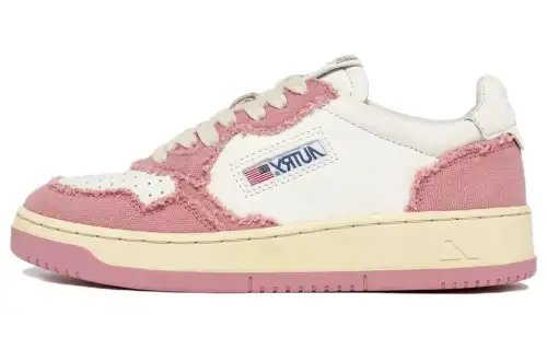 AUTRY Medalist Frayed-trim Leather Sneakers