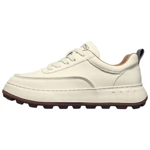 JANE HARLOW Leather Cushioning Lightweight Low top Casual Shoes Men's White