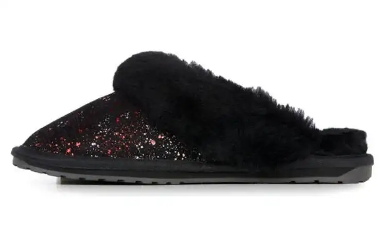 EMU Australia Suede Closed Toe Slippers Women's Black