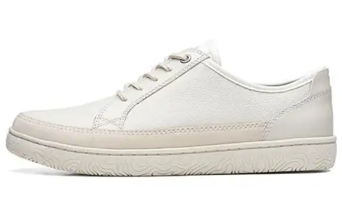 Clarks Cow Leather Stylish Skateboarding Shoes Men's White