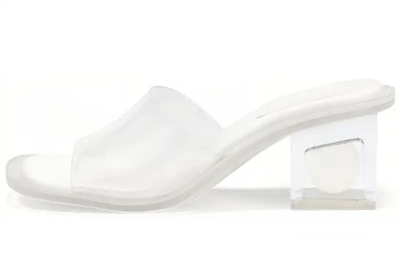 CHARLES&KEITH Composite Sole Quiet Slide Slippers Women's White