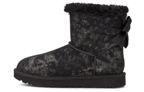 UGG Mini Bailey Bow Glimmer Black Women's