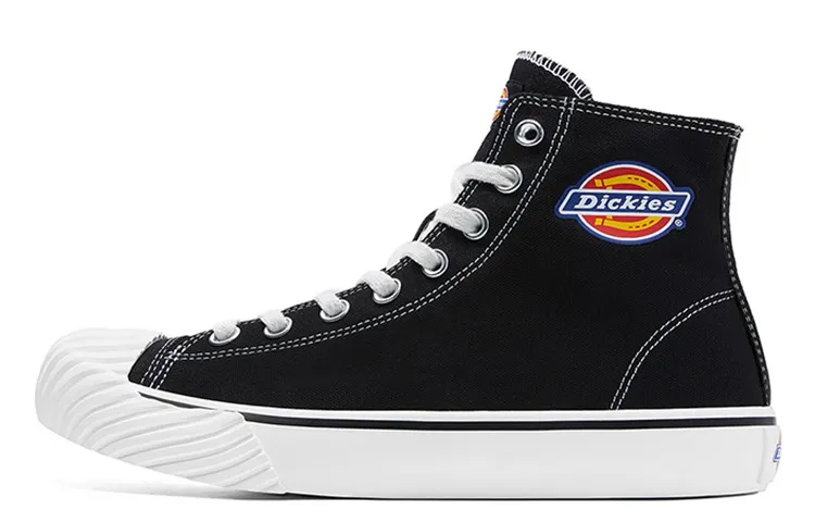 Dickies Classic And Versatile Abrasion Resistant High top Canvas Shoes Unisex Black