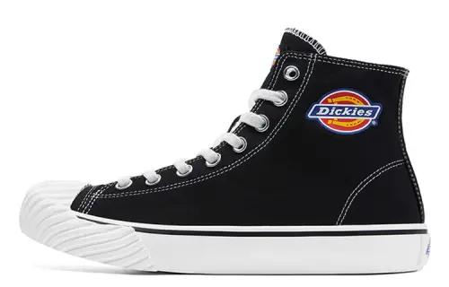 Dickies Classic And Versatile Abrasion Resistant High top Canvas Shoes Unisex Black