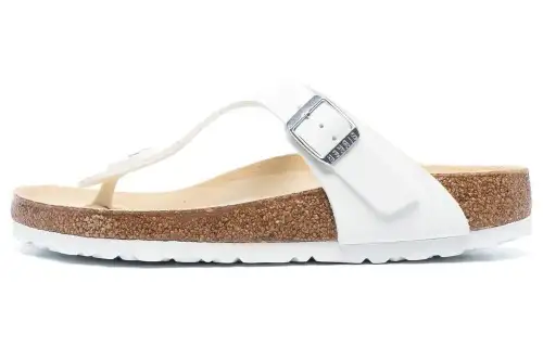 Birkenstock Leather Flip Flops Women's White