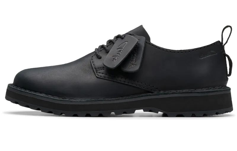 Clarks Cow Split Leather Casual Shoes Men's Black