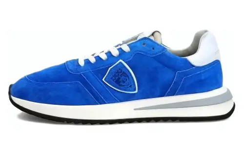 PHILIPPE MODEL Tropez Cushioning Slip Resistant Abrasion Resistant Low top Casual Shoes Men's Blue White
