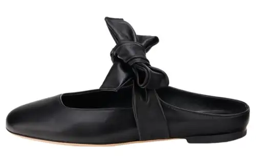 AGL Leather Closed Toe Slippers Women's Black