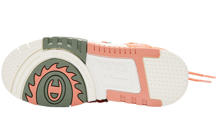 Champion ESSENTIALS Bumper V1 Low top Skateboard Shoes Women's White Orange