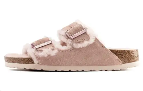 Birkenstock Arizona Shearling Suede Light Rose