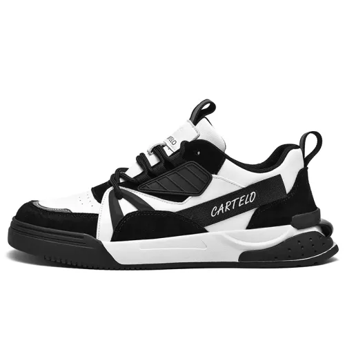 CARTELO Cow Split Leather Wear resistant, Lightweight, Breathable, And Non slip. Low top Casual Shoes Men's