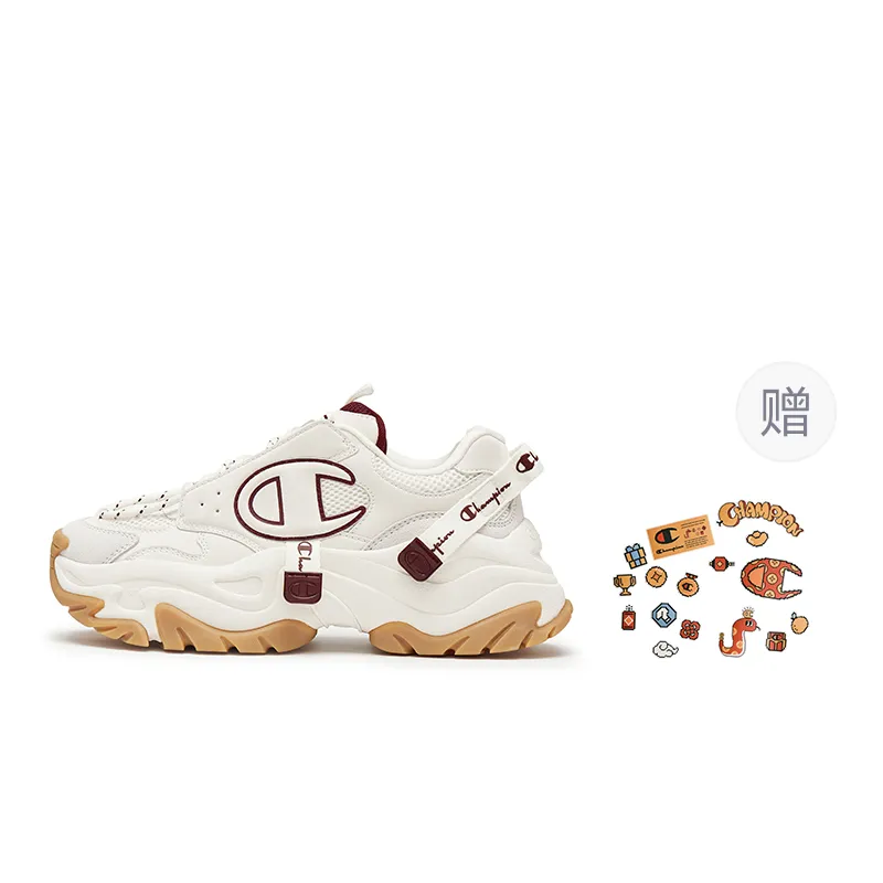 Champion Low top Chunky Sneakers Unisex Milk White/Preppy Red