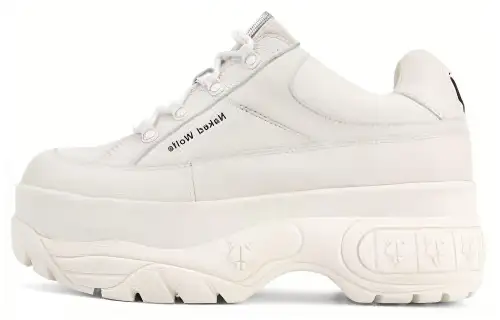 Naked Wolfe Stomper Leather Slip Resistant Low top Sports Casual Shoes Men's White