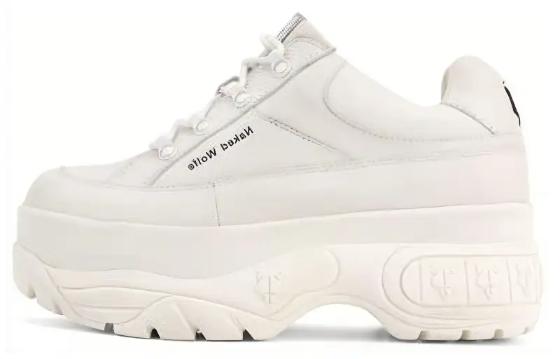 Naked Wolfe Stomper Leather Slip Resistant Low top Sports Casual Shoes Men's White