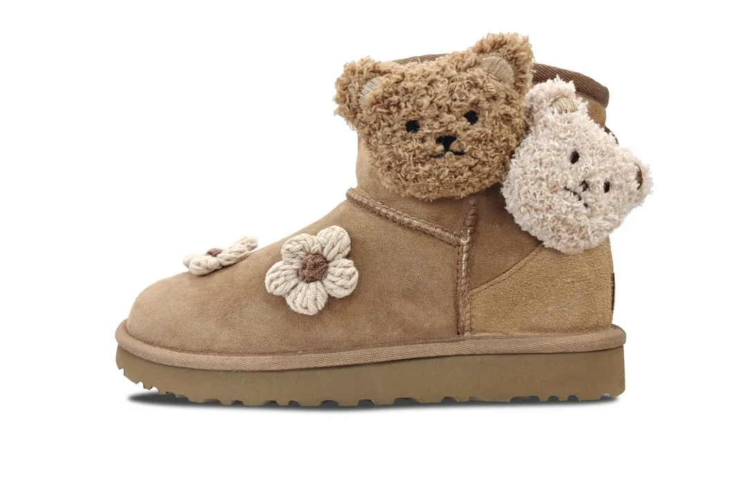 UGG CLASSIC MINI Sheepskin Thermal Abrasion Resistant Short Snow Boots Women's Chestnut