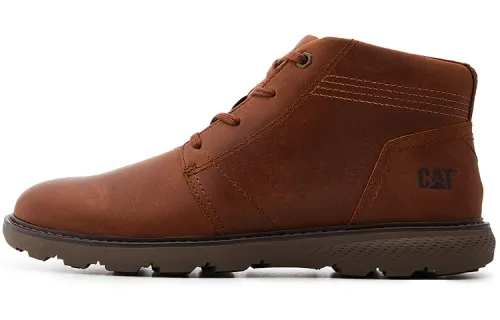 CAT TREY 2.0 Collection Leather Outdoor Boots Men's Brown Red