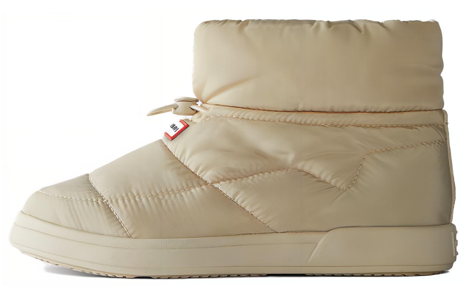HUNTER Pu Thermal Slip Resistant Short Snow Boots Women's Cream White