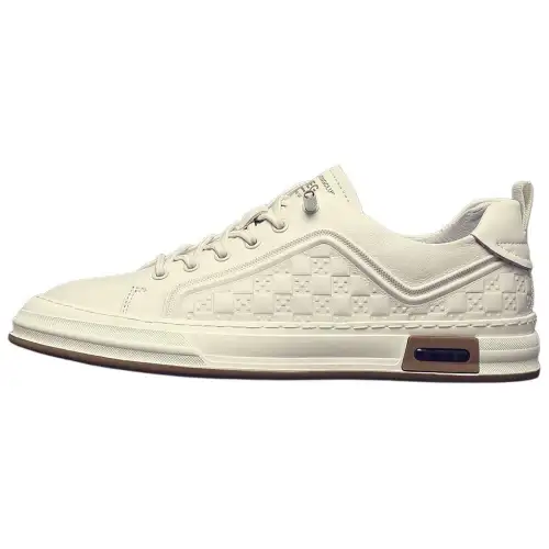JANE HARLOW Leather Low top Skateboard Shoes Men's White