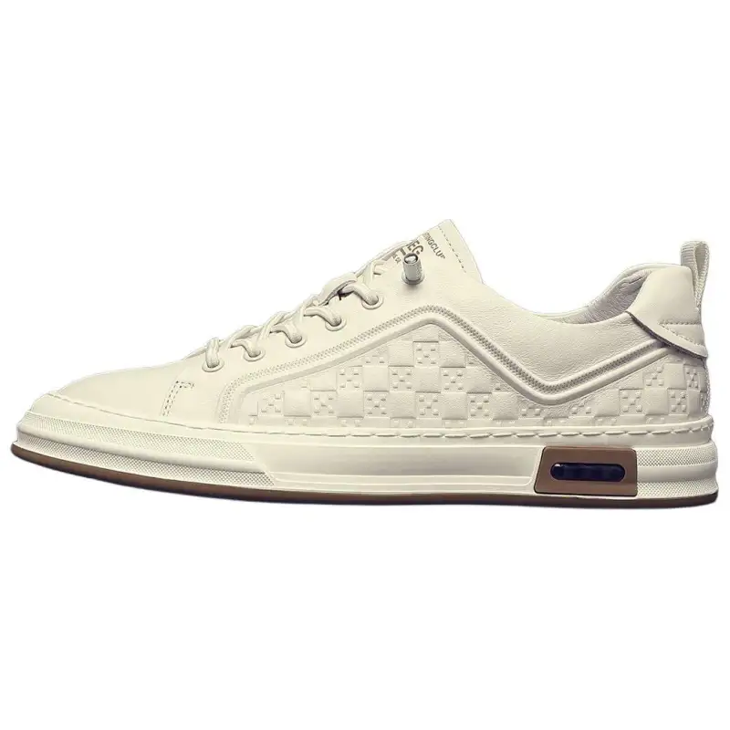 JANE HARLOW Leather Low top Skateboard Shoes Men's White