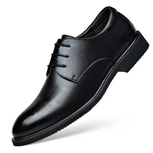 Mulinsen simple lace-up formal leather shoes for men