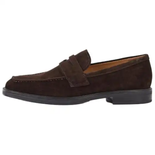 VAGABOND SHOEMAKERS Suede Comfortable Loafers 3cm Men's Dark Brown