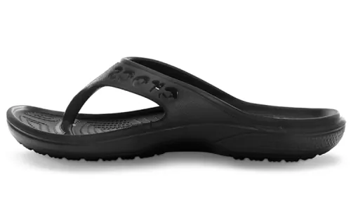Crocs Baya Flat Flip Flops Black